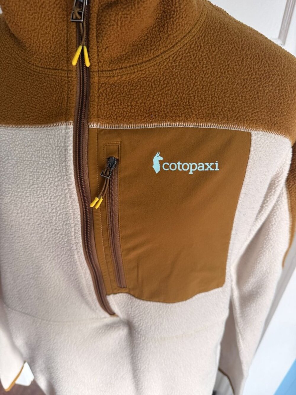 Cotopaxi Cream, Tan, Brown Half Zip Sherpa L/S Pullover Top XL - Picture 7 of 7